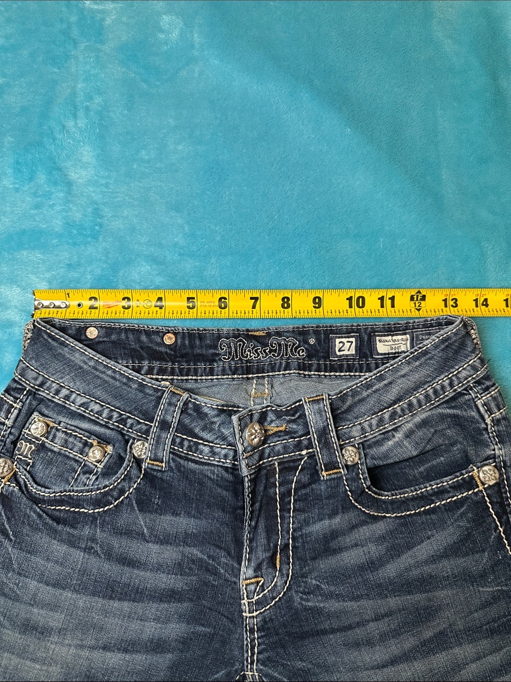 Miss Me Dark Wash Embellished Pocket Women’s Jeans #6 - Picture 5 of 8